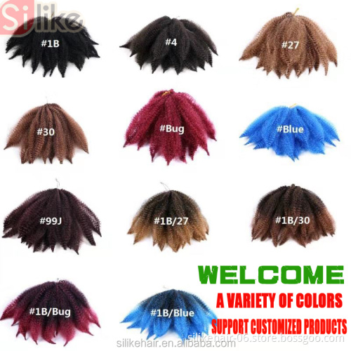 Top Quality Ombre Marley Braids Faux Locs Braiding Hair Synthetic Crochet Hair Extensions Marley Afro curl marley braid hair